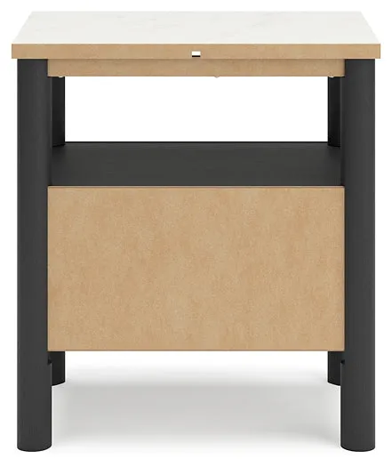 Cadmori Queen Upholstered Panel Bed with Mirrored Dresser, Chest and 2 Nightstands
