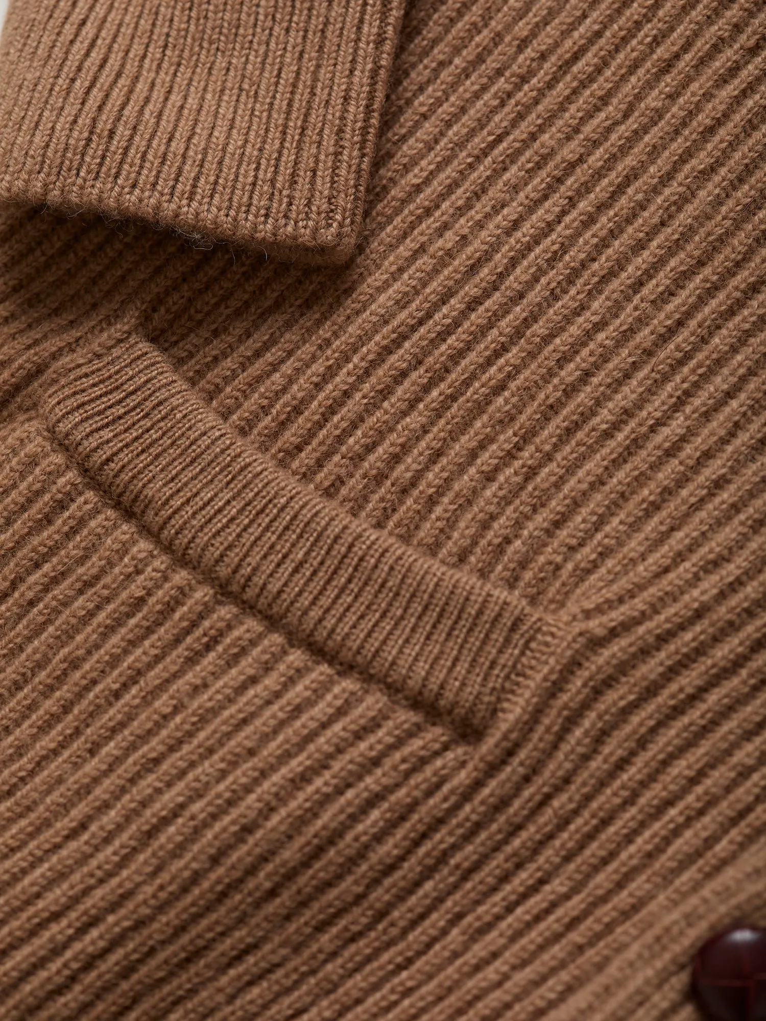 Camel Hair Shawl Collar Cardigan