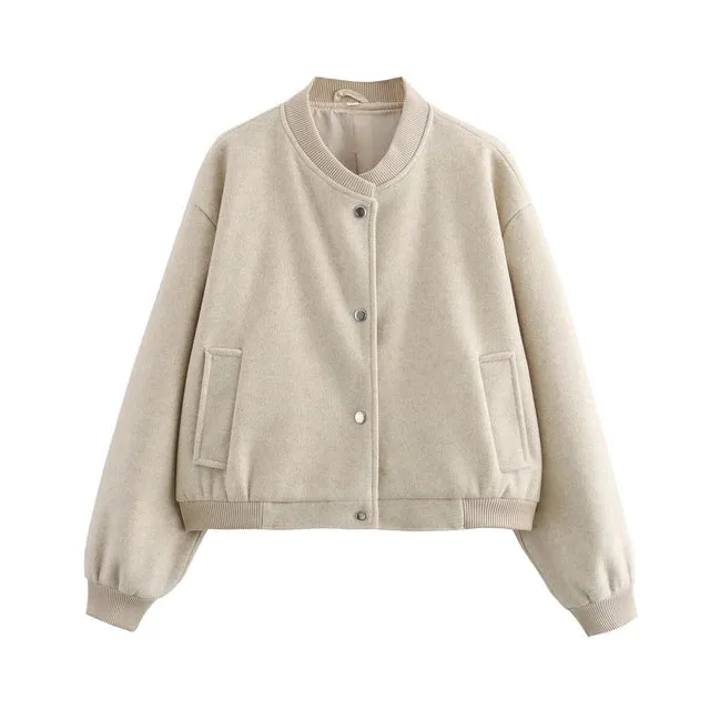Camille Women's Tweed Bomber Jacket