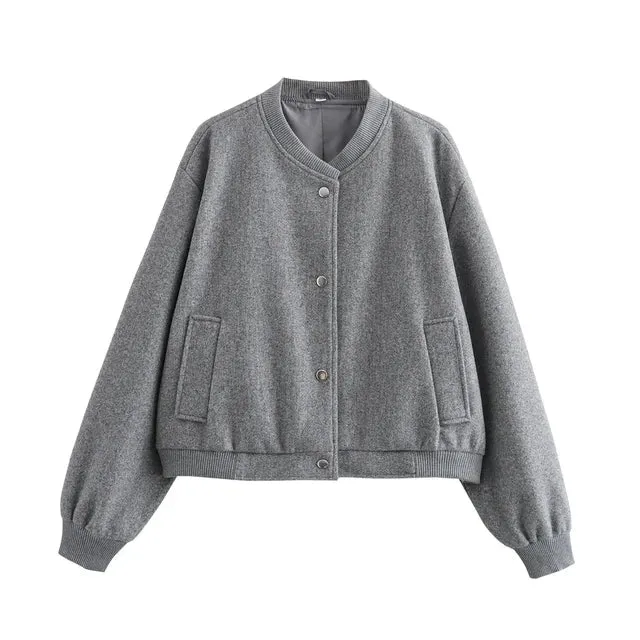 Camille Women's Tweed Bomber Jacket