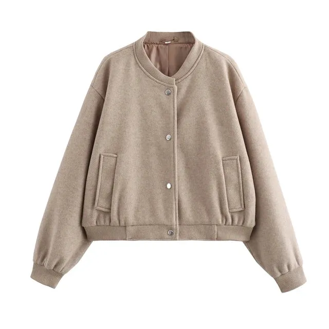 Camille Women's Tweed Bomber Jacket