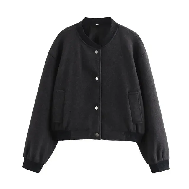 Camille Women's Tweed Bomber Jacket