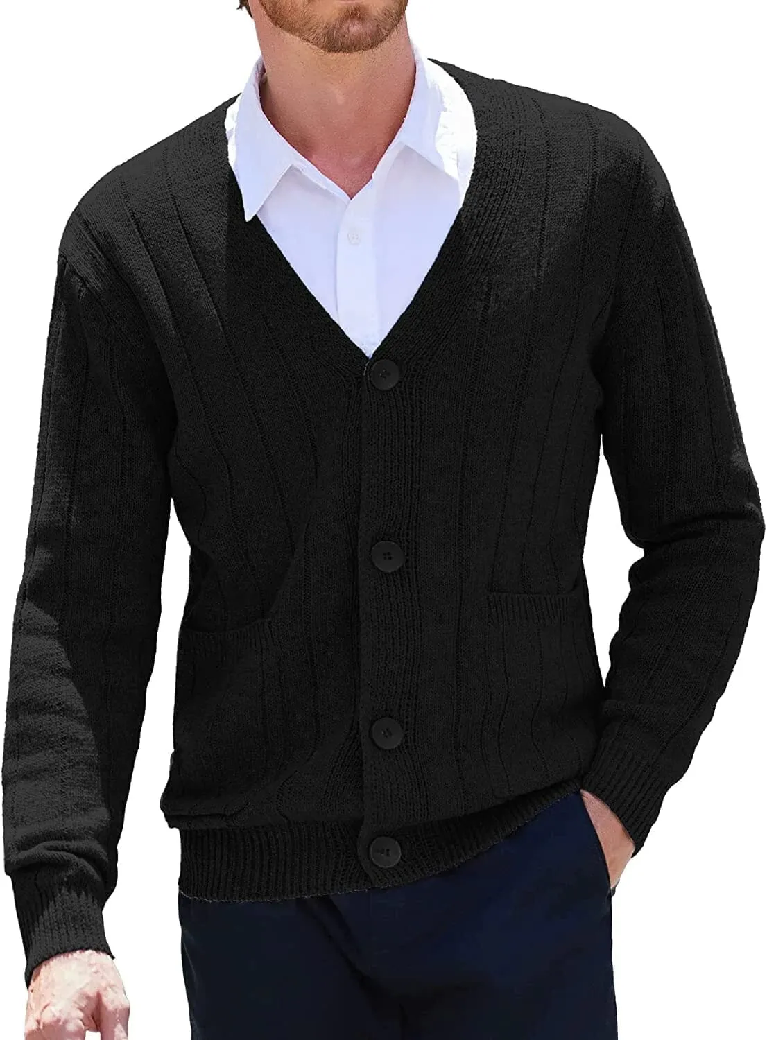 Cardigan Knit V Neck Button up Sweaters (Live Only)
