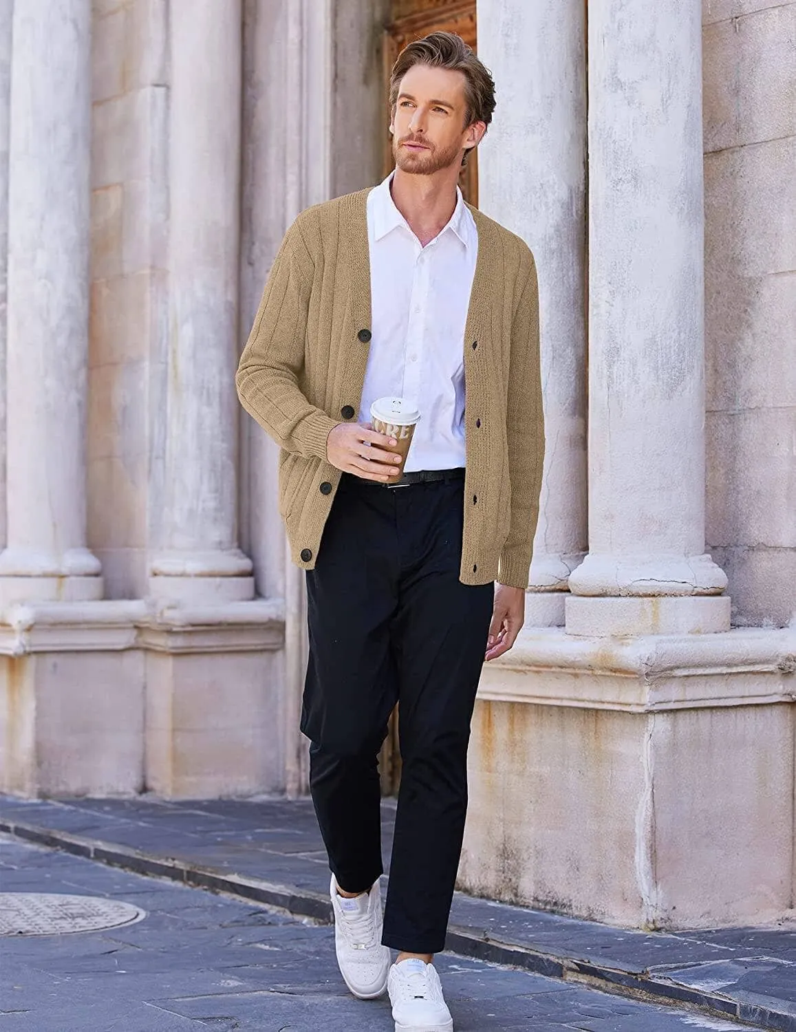 Cardigan Knit V Neck Button up Sweaters (Live Only)