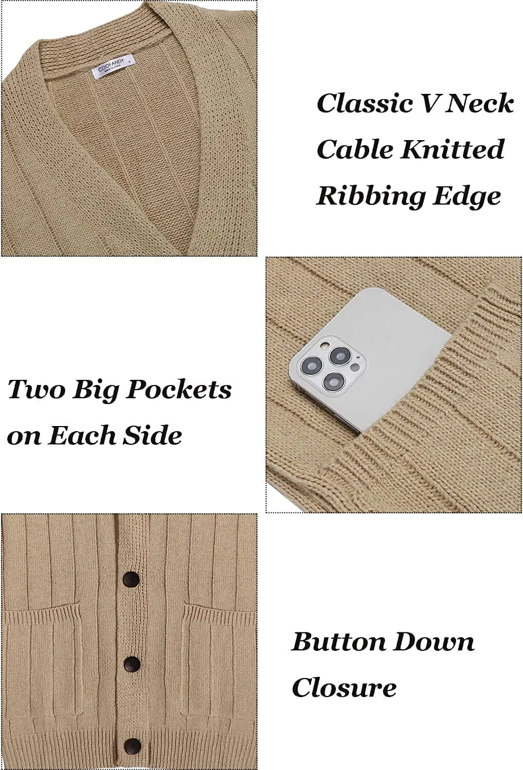Cardigan Knit V Neck Button up Sweaters (Live Only)
