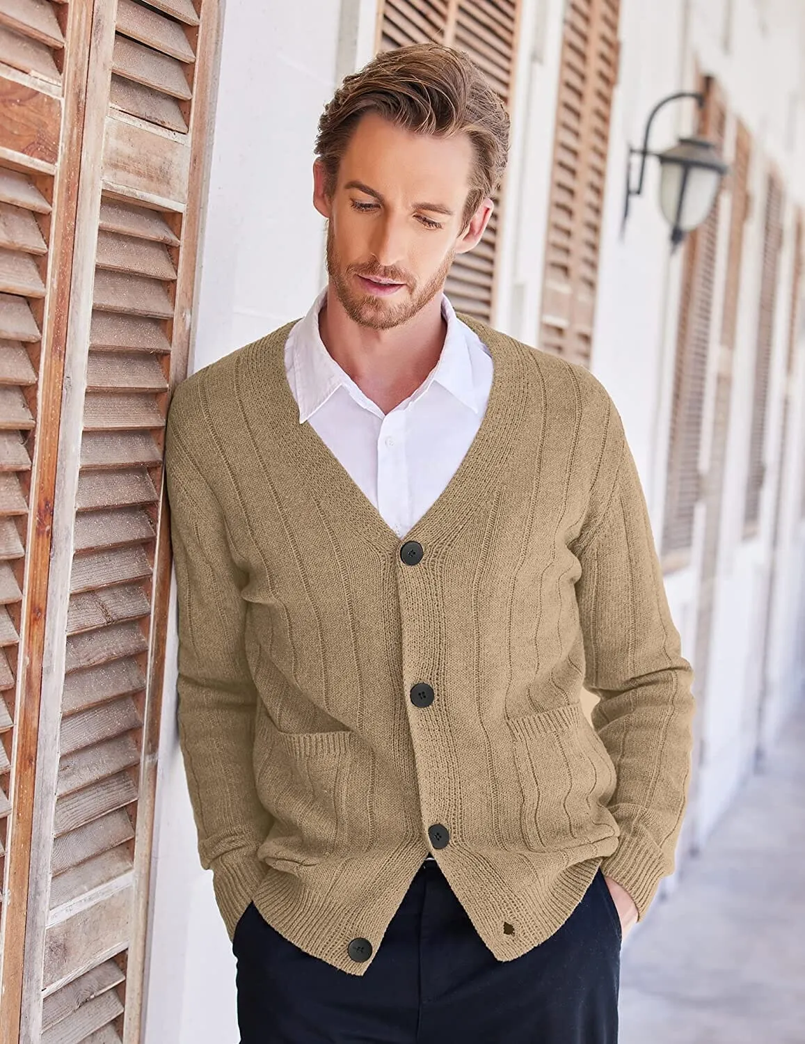 Cardigan Knit V Neck Button up Sweaters (Live Only)