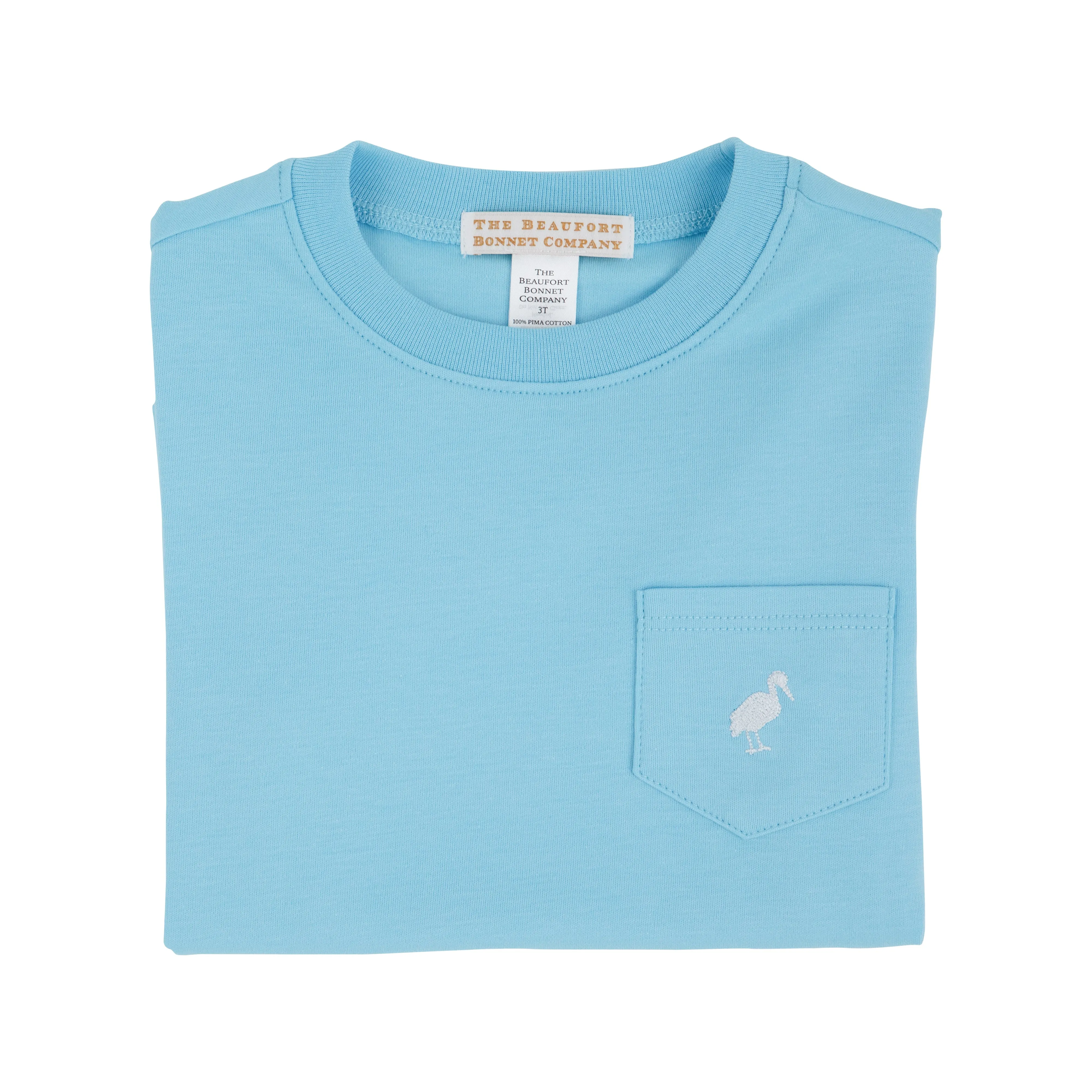 Carter Crewneck - Brookline Blue with Worth Avenue White Stork
