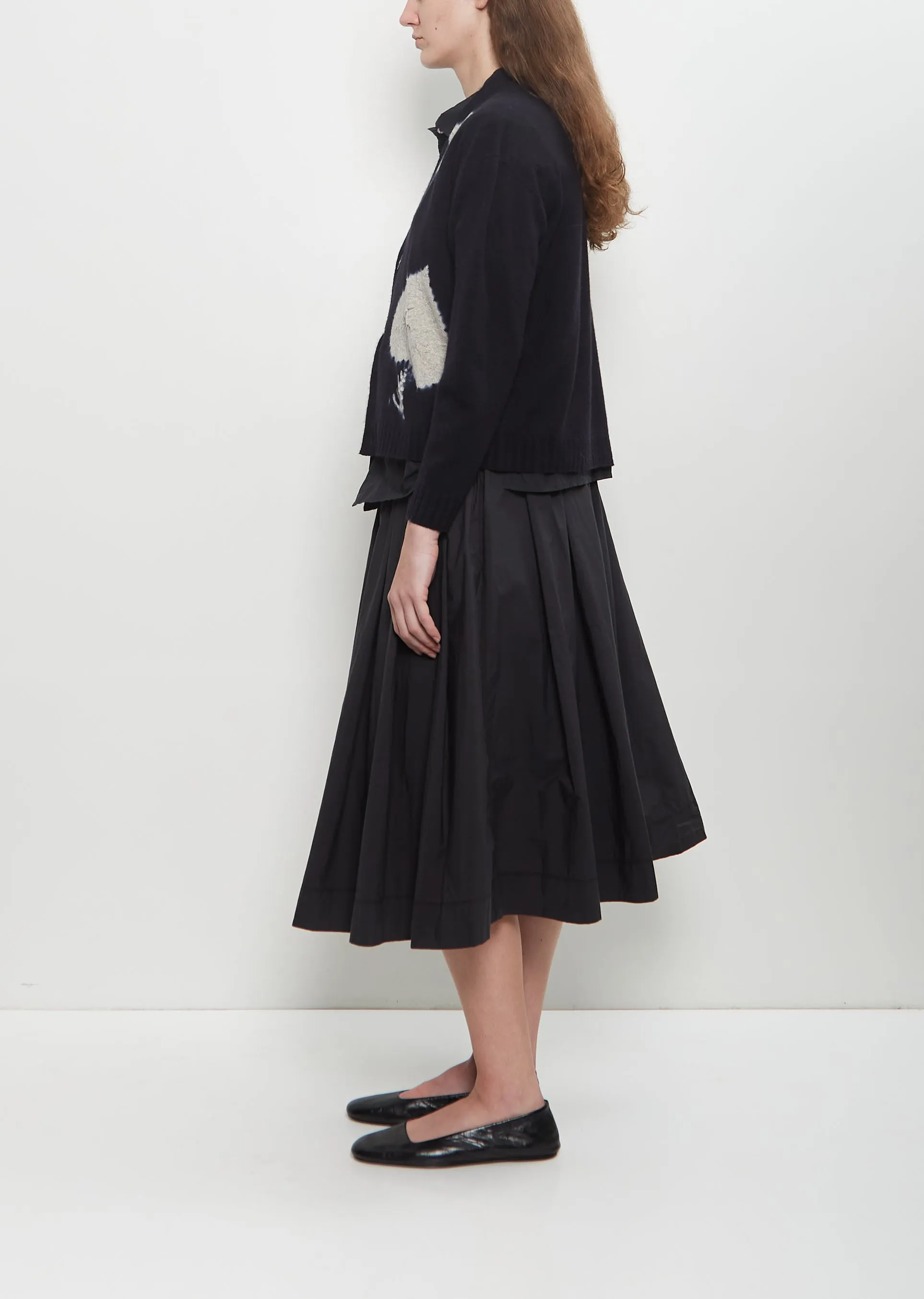 Cashmere Seamless Short Cardigan — Black