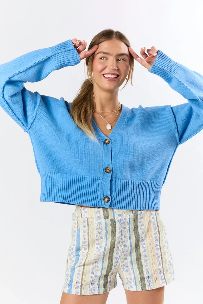 Chasing Joy Blue Cardigan