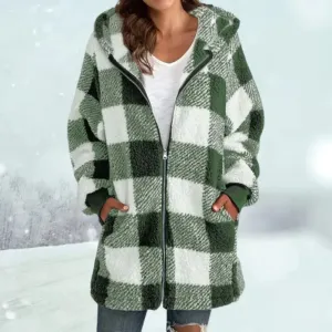 Checked winter jacket