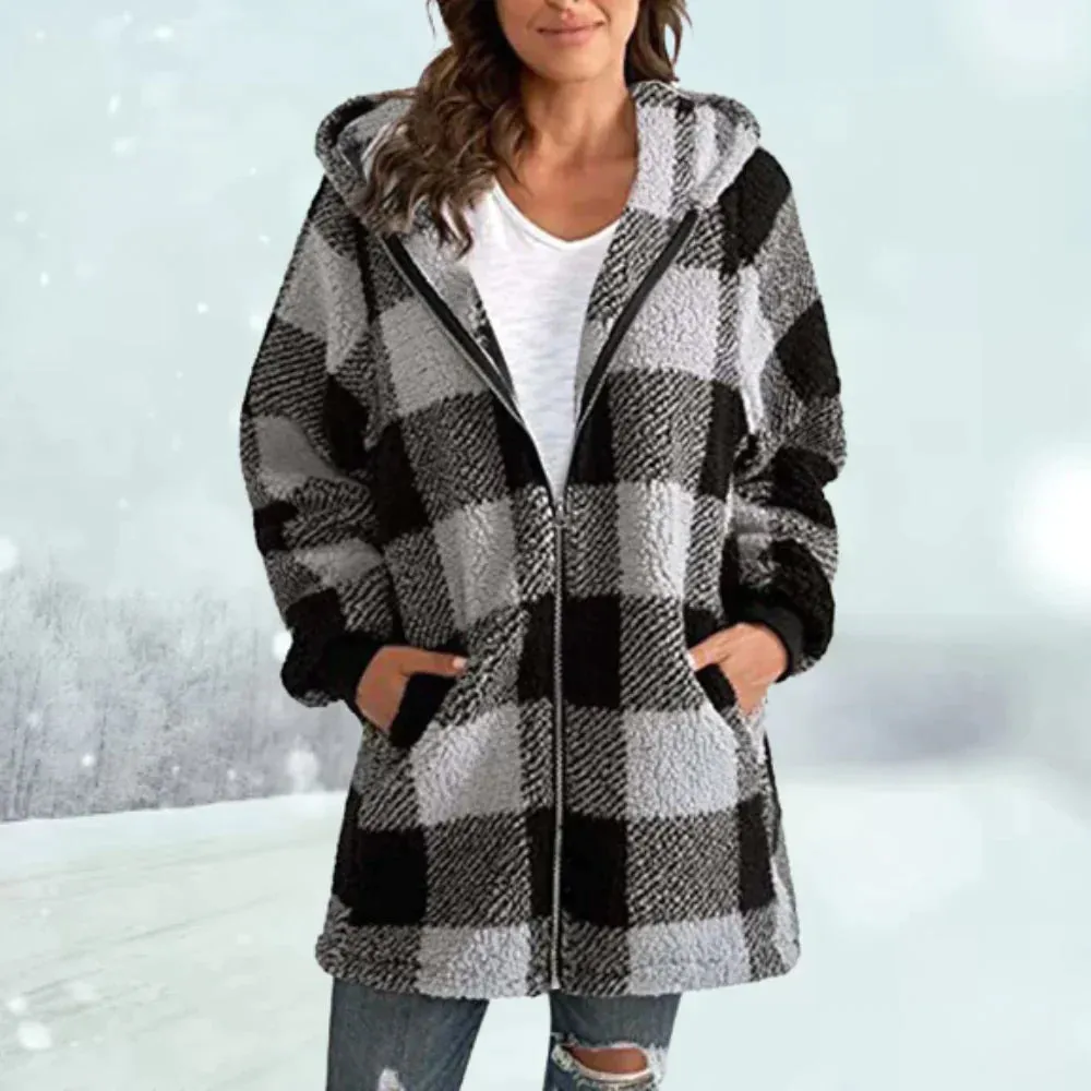 Checked winter jacket