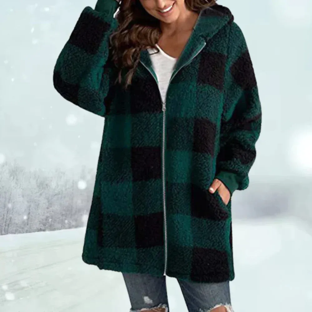 Checked winter jacket