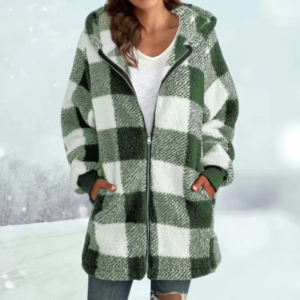Checked winter jacket