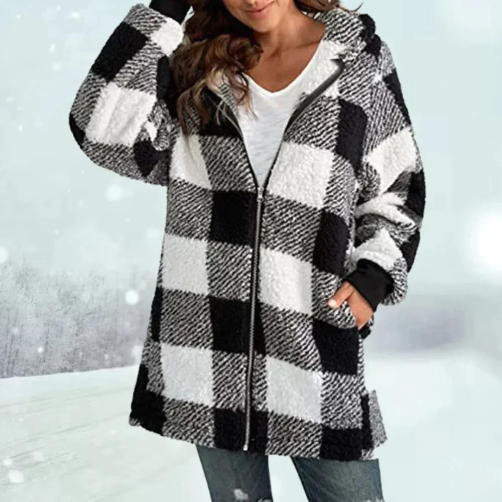 Checked winter jacket