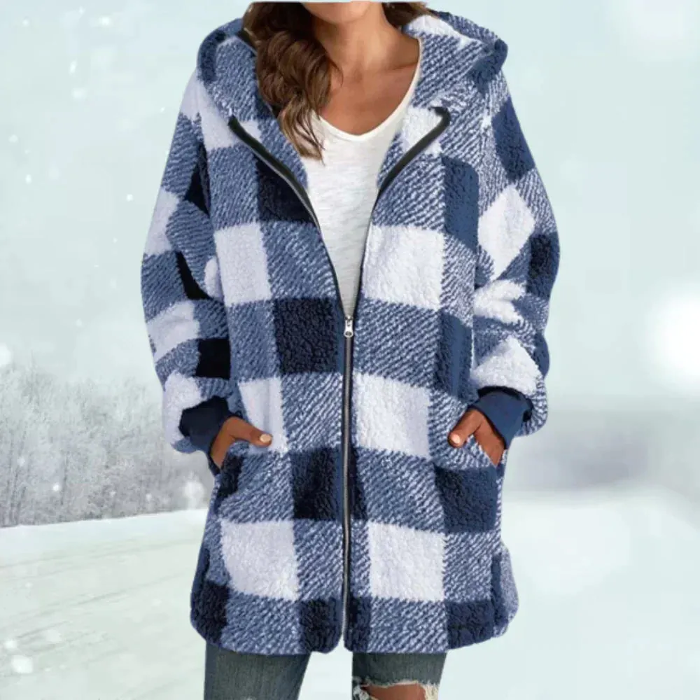 Checked winter jacket
