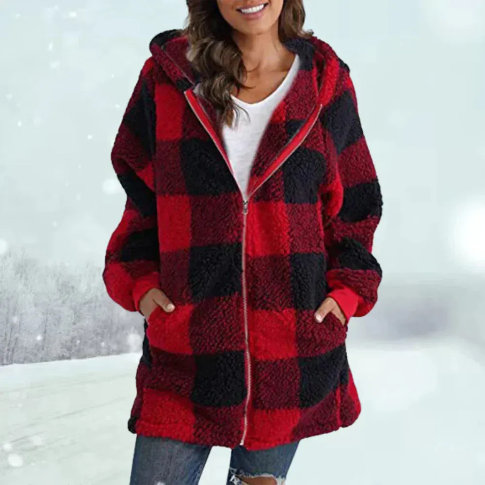 Checked winter jacket