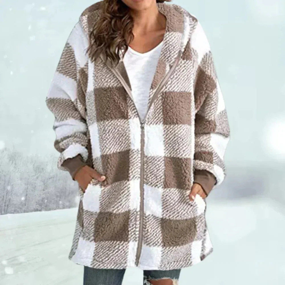 Checked winter jacket