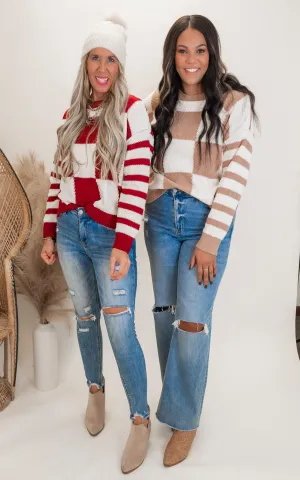 Checkmate Stripes Sweater by Salty Wave**DEAL-FINAL SALE