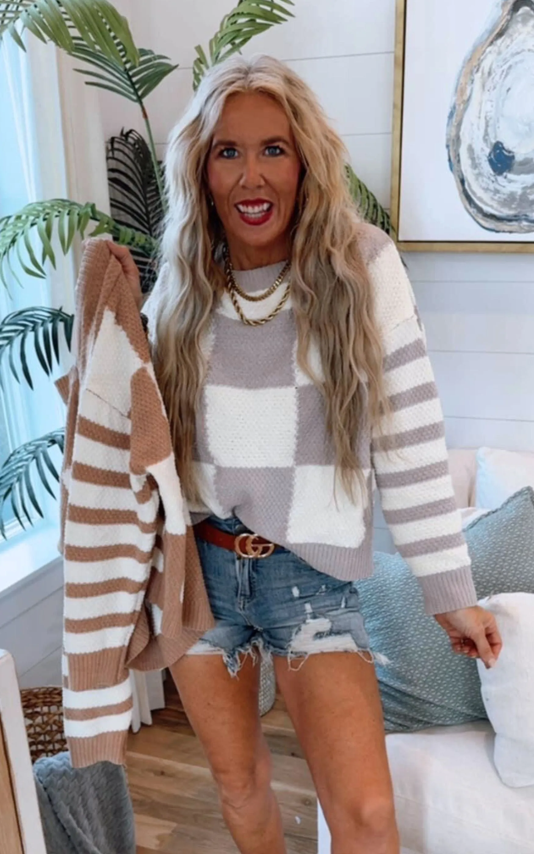 Checkmate Stripes Sweater by Salty Wave**DEAL-FINAL SALE