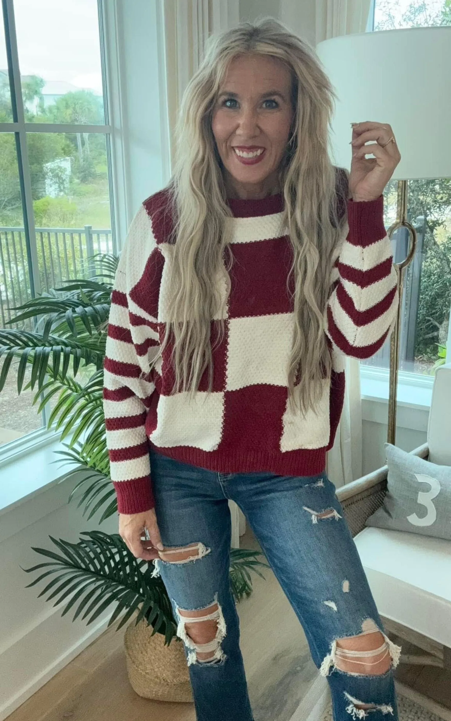 Checkmate Stripes Sweater by Salty Wave**DEAL-FINAL SALE