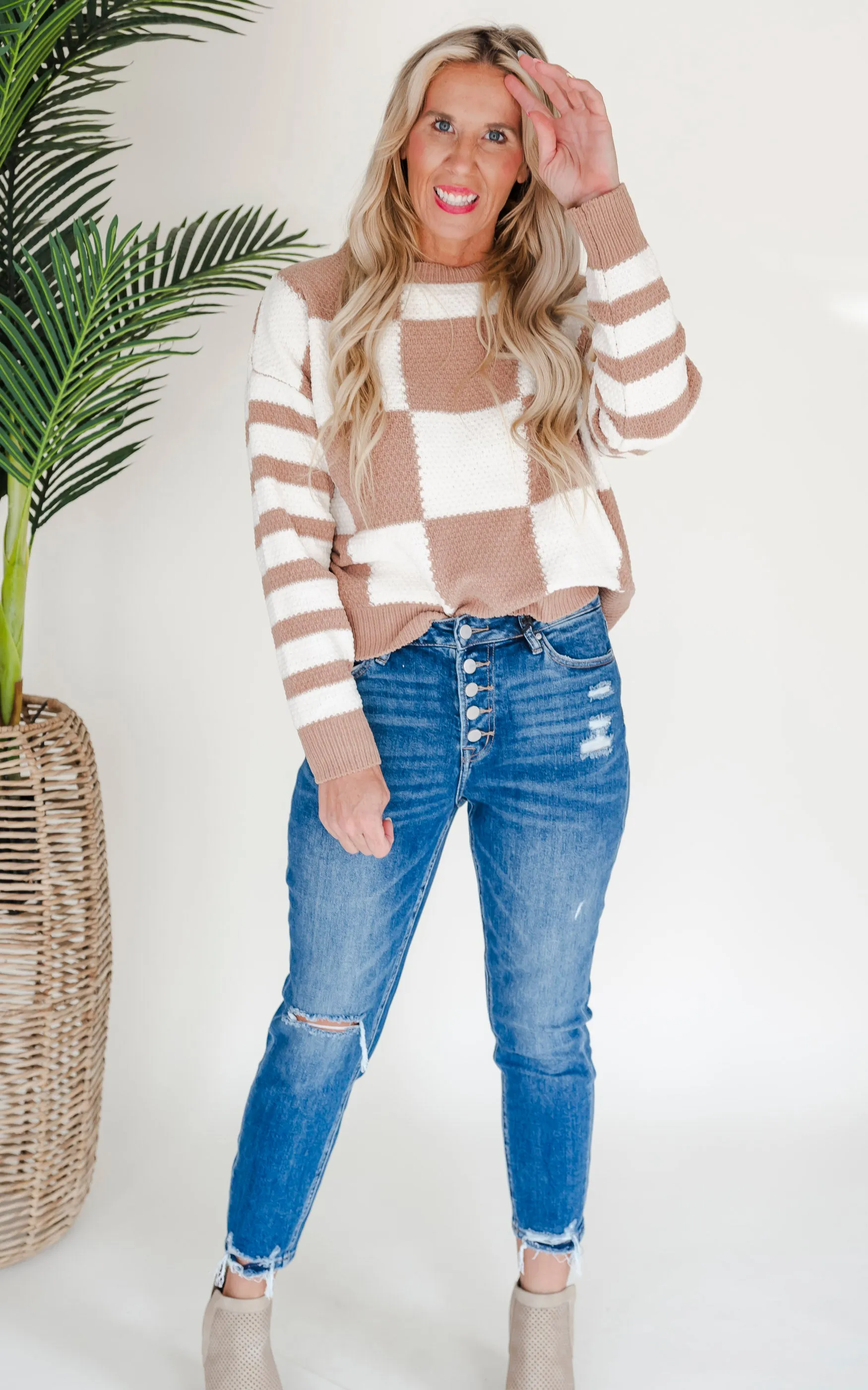 Checkmate Stripes Sweater by Salty Wave**DEAL-FINAL SALE