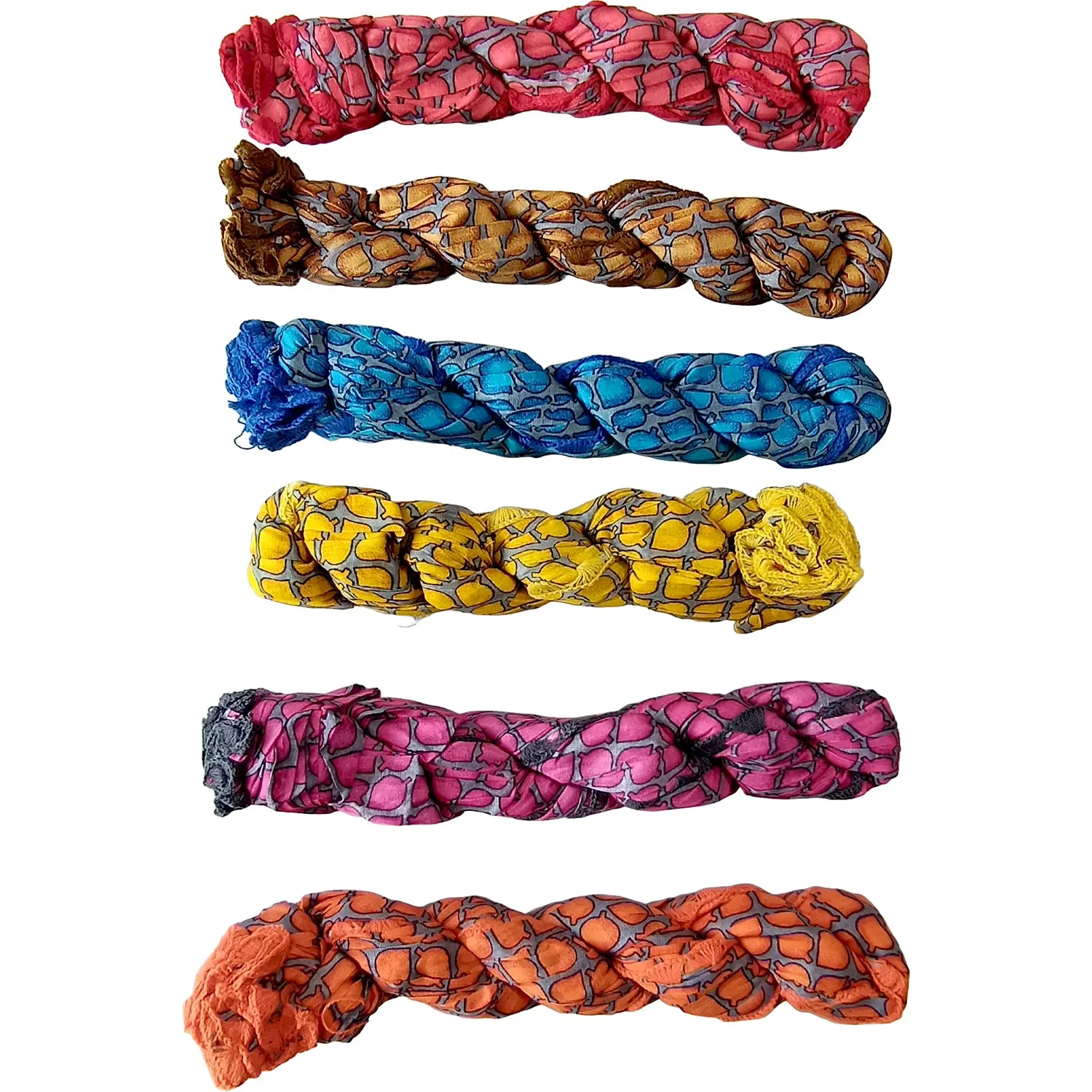 Chiffon Crushed Fancy Dupatta COMBO set of five Multi Color