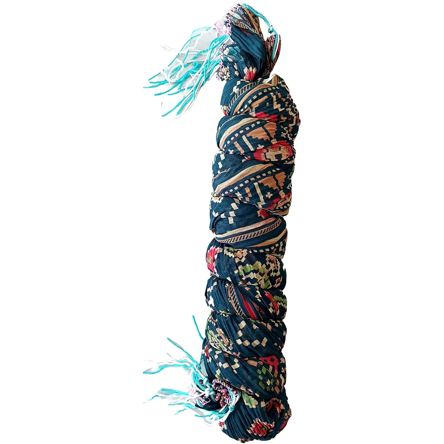 Chiffon Crushed Fancy Dupatta COMBO set of five Multi Color(Red,Dark green,Yellow,Grey And Green)