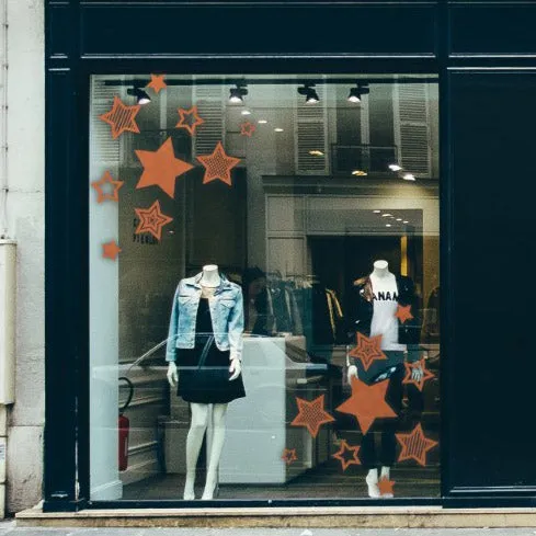 Christmas Stars Retail Window Vinyl