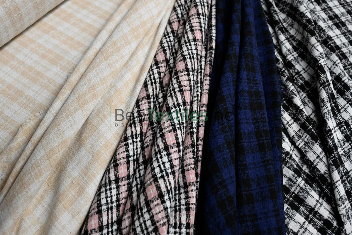 Classic Tweed Fabric | 60" Wide | Timeless Woolen Style Polyester Tweed