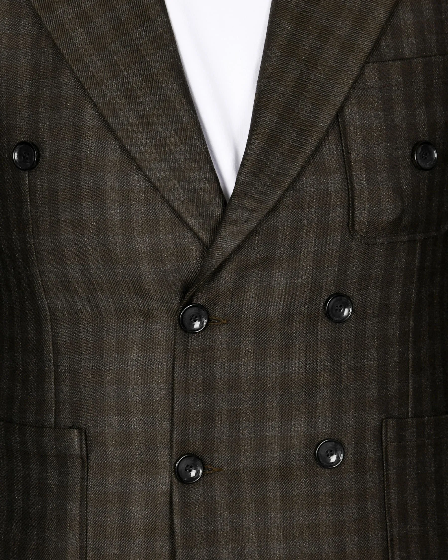 Cocoa Brown Checked Double Breasted Sport Blazer