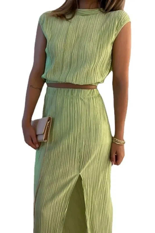 Collar Short Shirt Mid-Length Skirt Two-Piece Suit