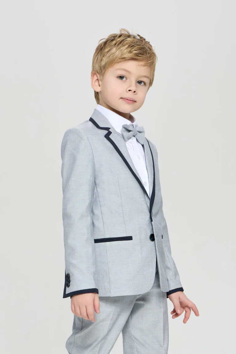 Contrast Collar Blazer and Pant Set