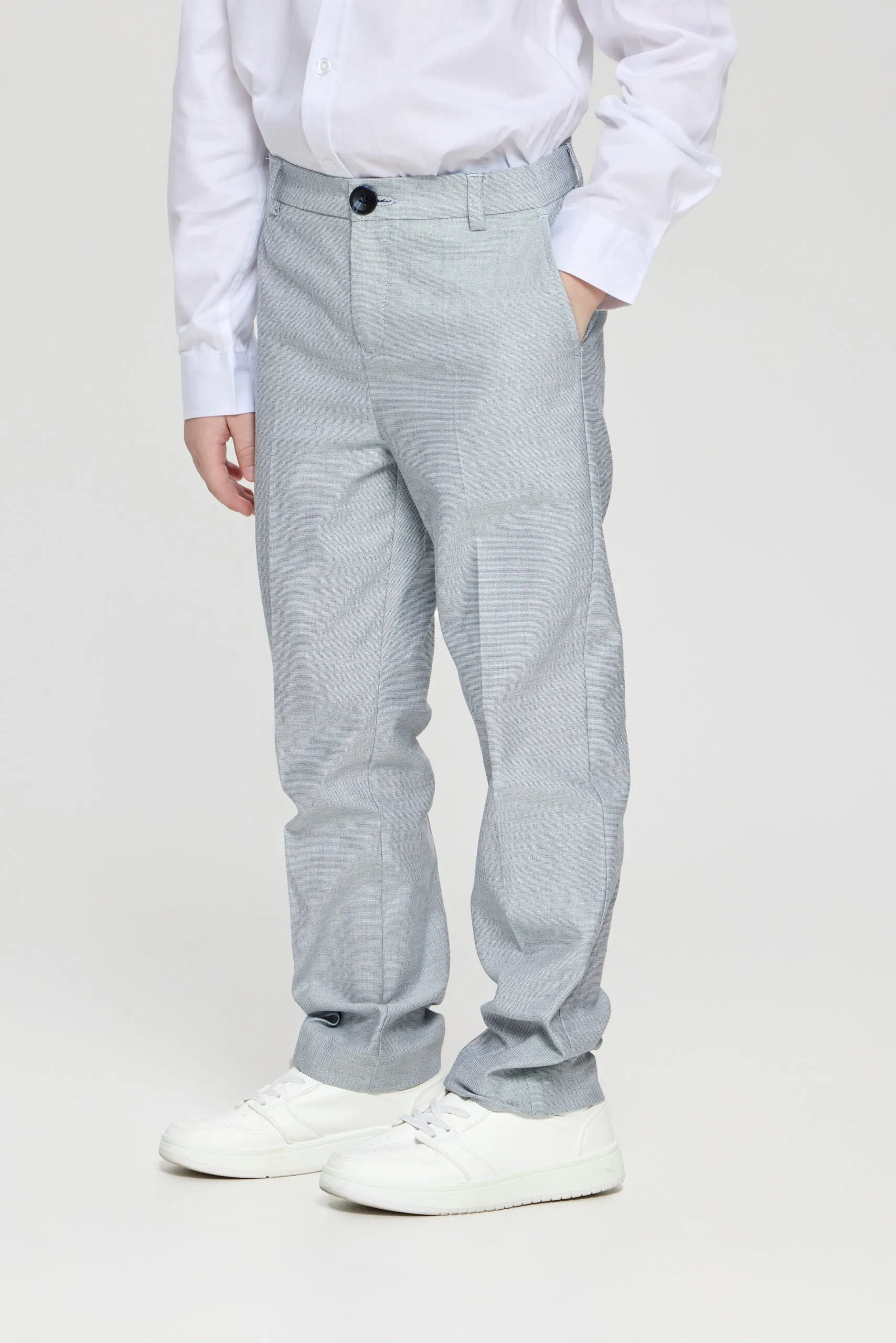 Contrast Collar Blazer and Pant Set