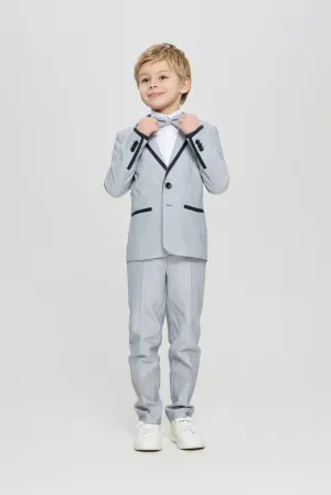 Contrast Collar Blazer and Pant Set