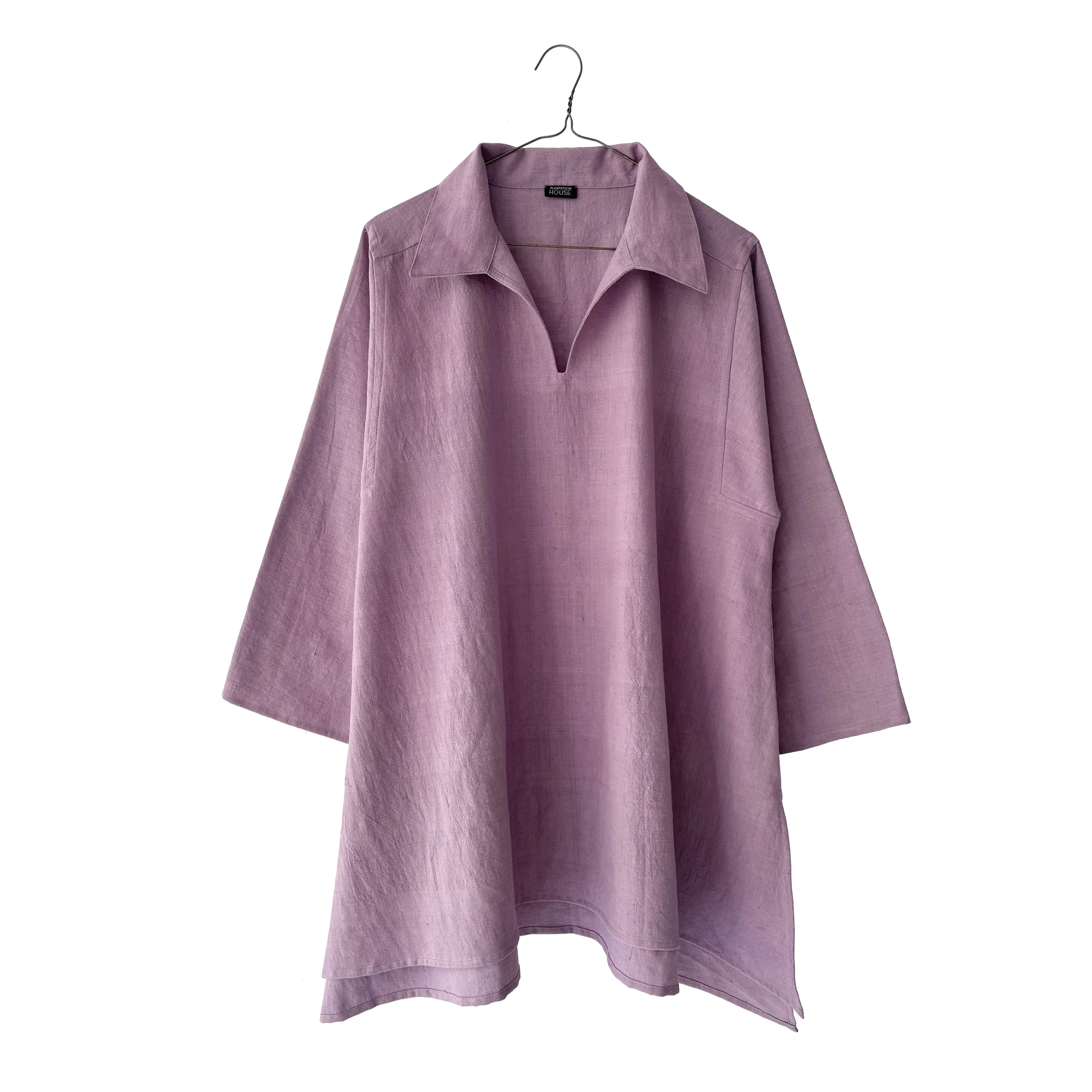 Cotton Open Collar Tunic