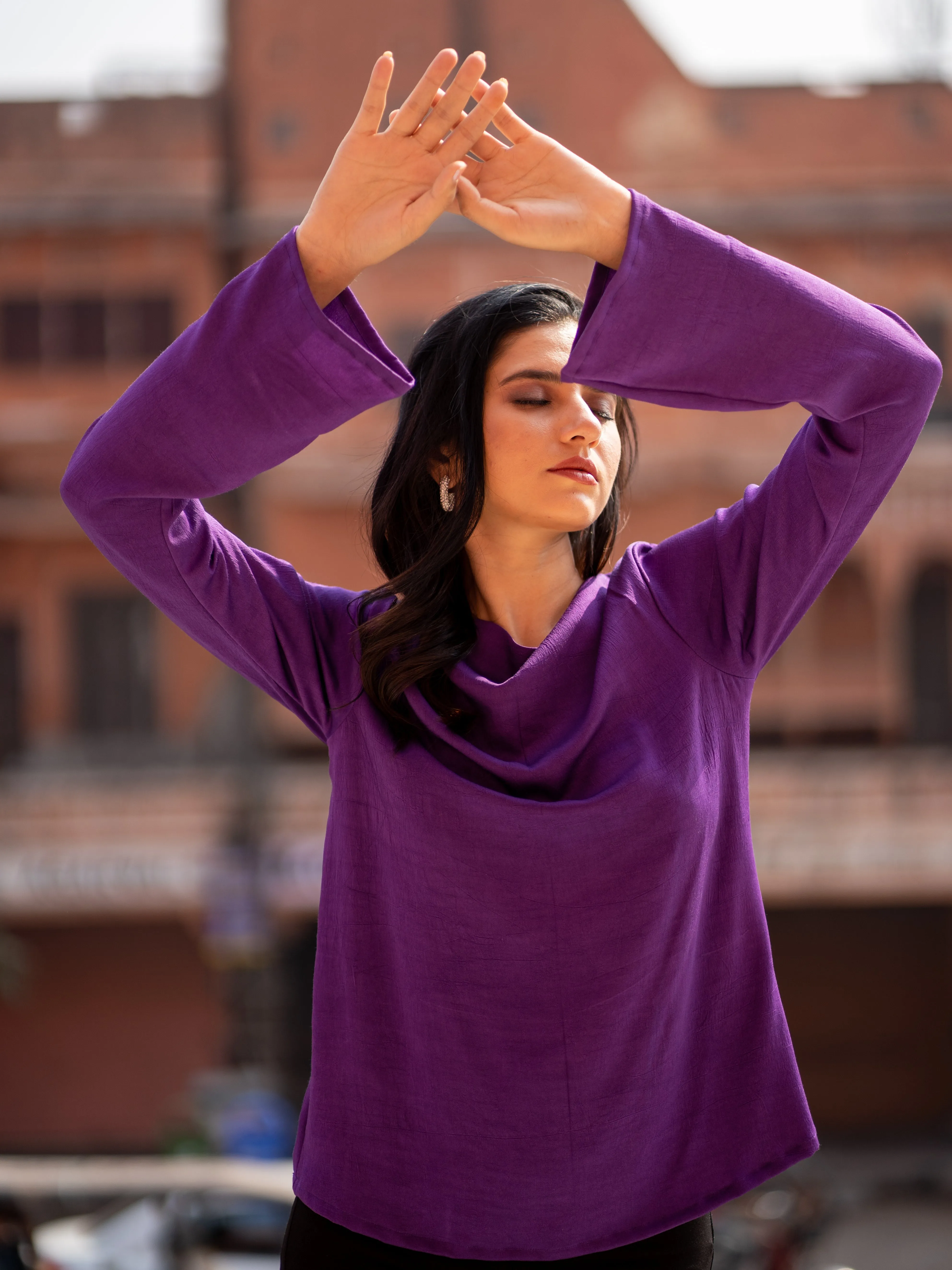 Cowl Top - Violet