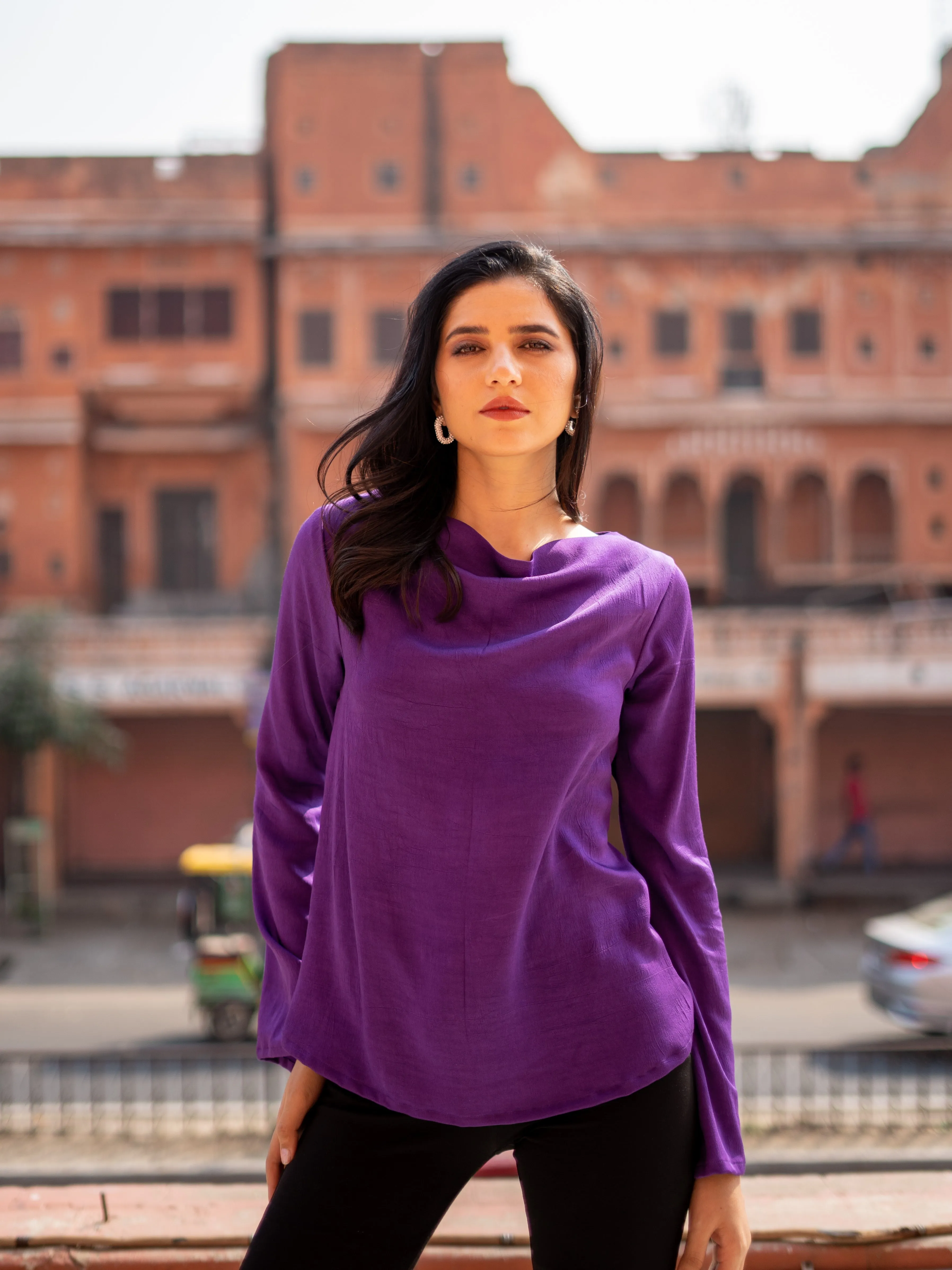 Cowl Top - Violet