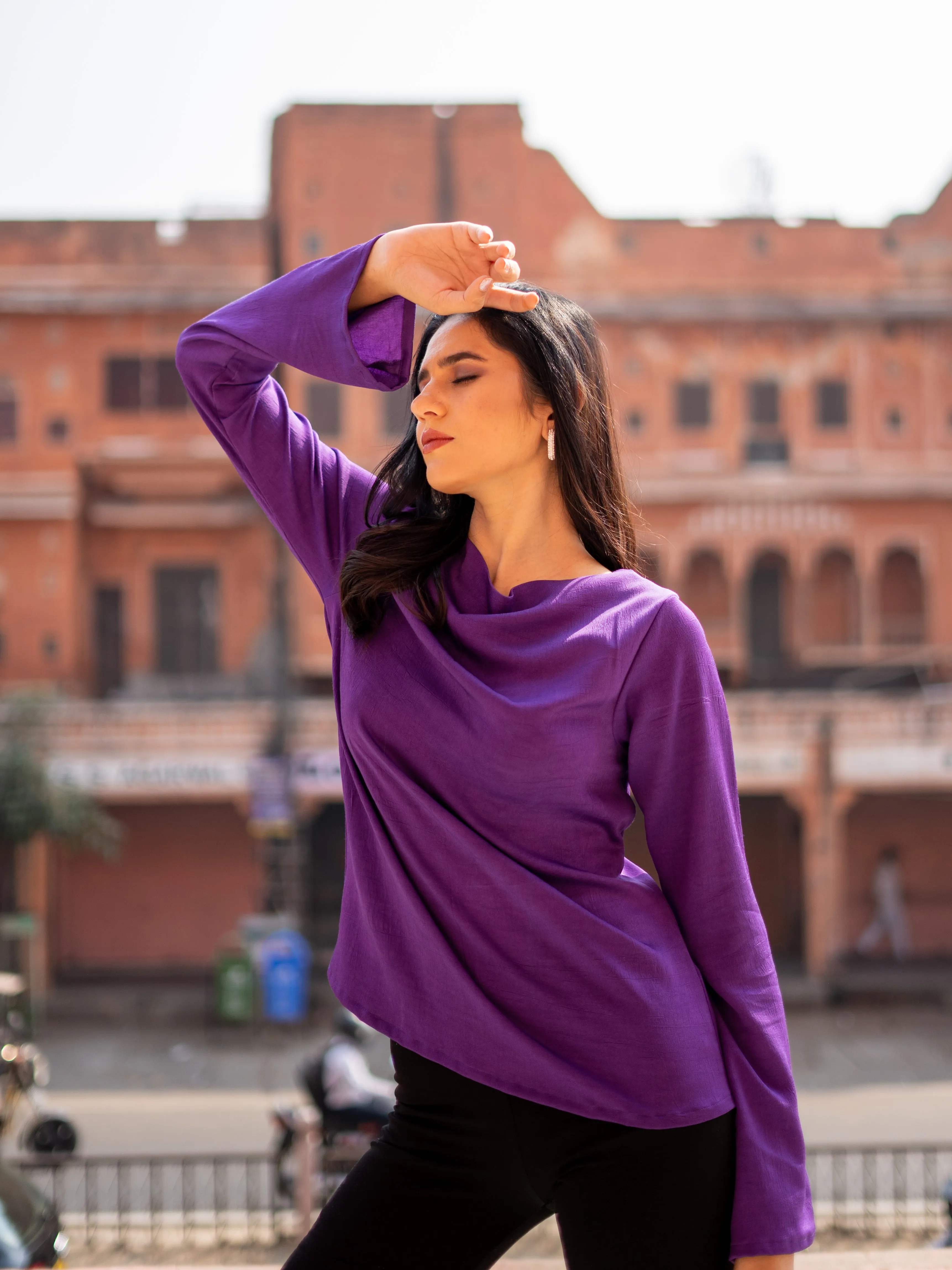 Cowl Top - Violet