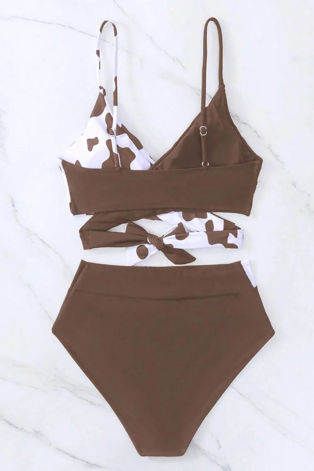 COWPRINT TWO PIECE SWIM SUITS