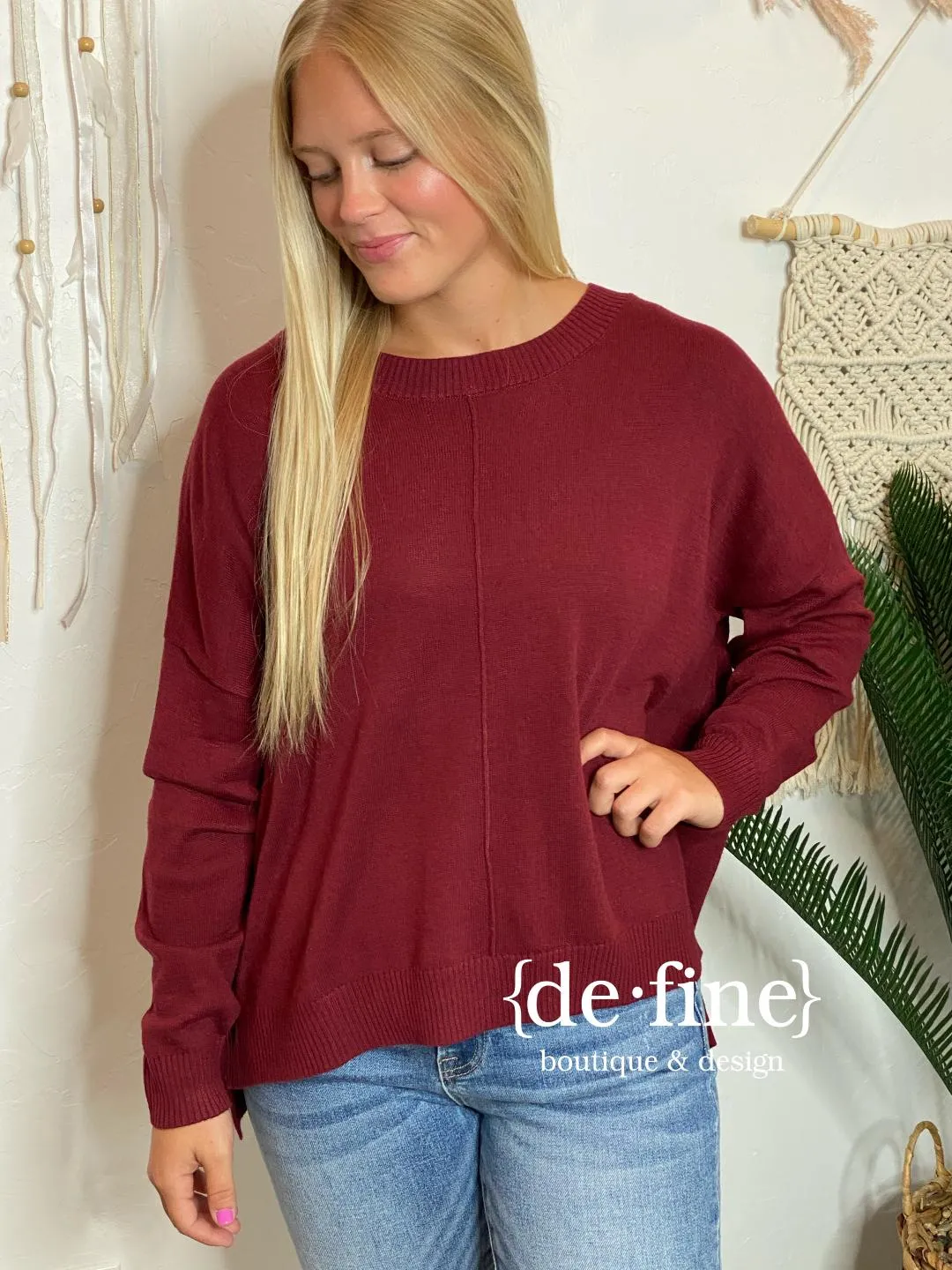 Crewneck Lightweight Sweater in 4 Colors