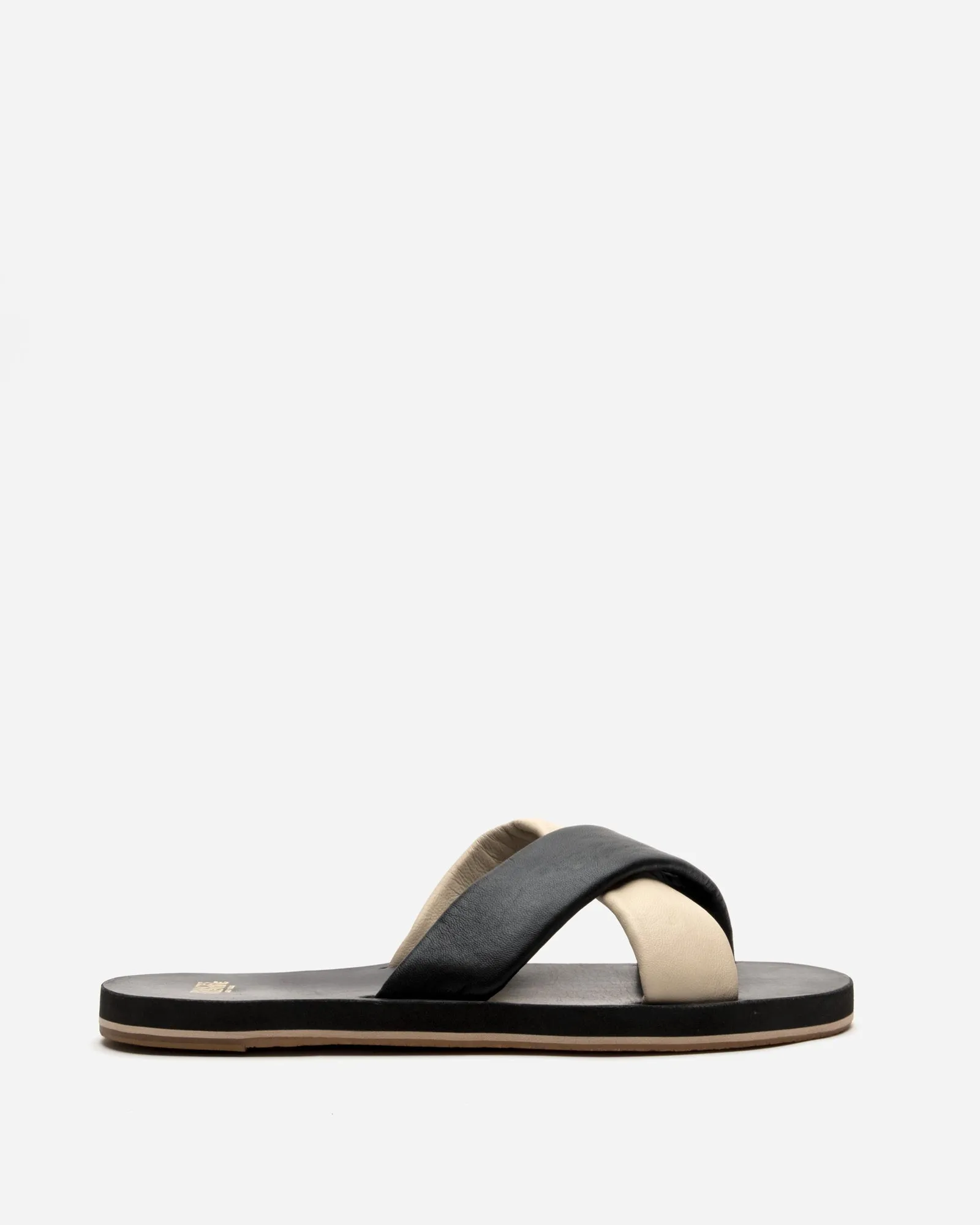 Criss Cross Cloud Slide - Black Oyster
