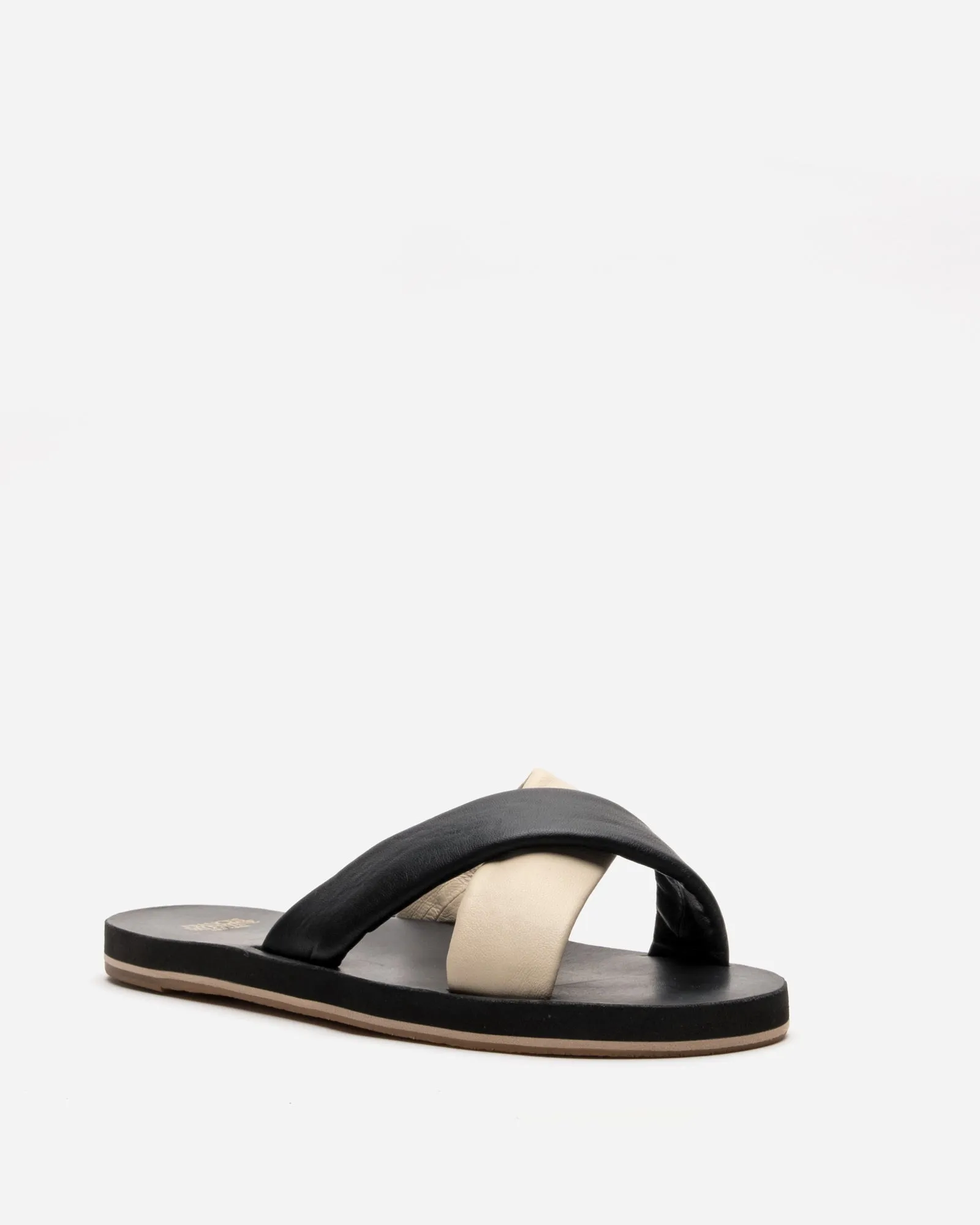 Criss Cross Cloud Slide - Black Oyster