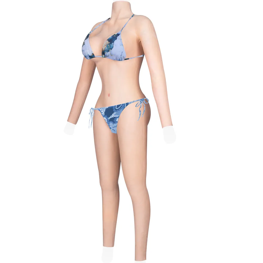 Crossdresser Whole-body Suits with Fake Boobs Silicone Breast Forms with Fake Vagina for Trans Cosplay Drag Queen Silicone Breastplate