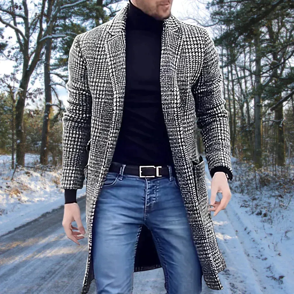 Daniel - Chic checked mid-length coat