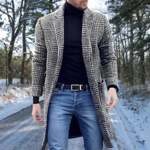 Daniel - Chic checked mid-length coat