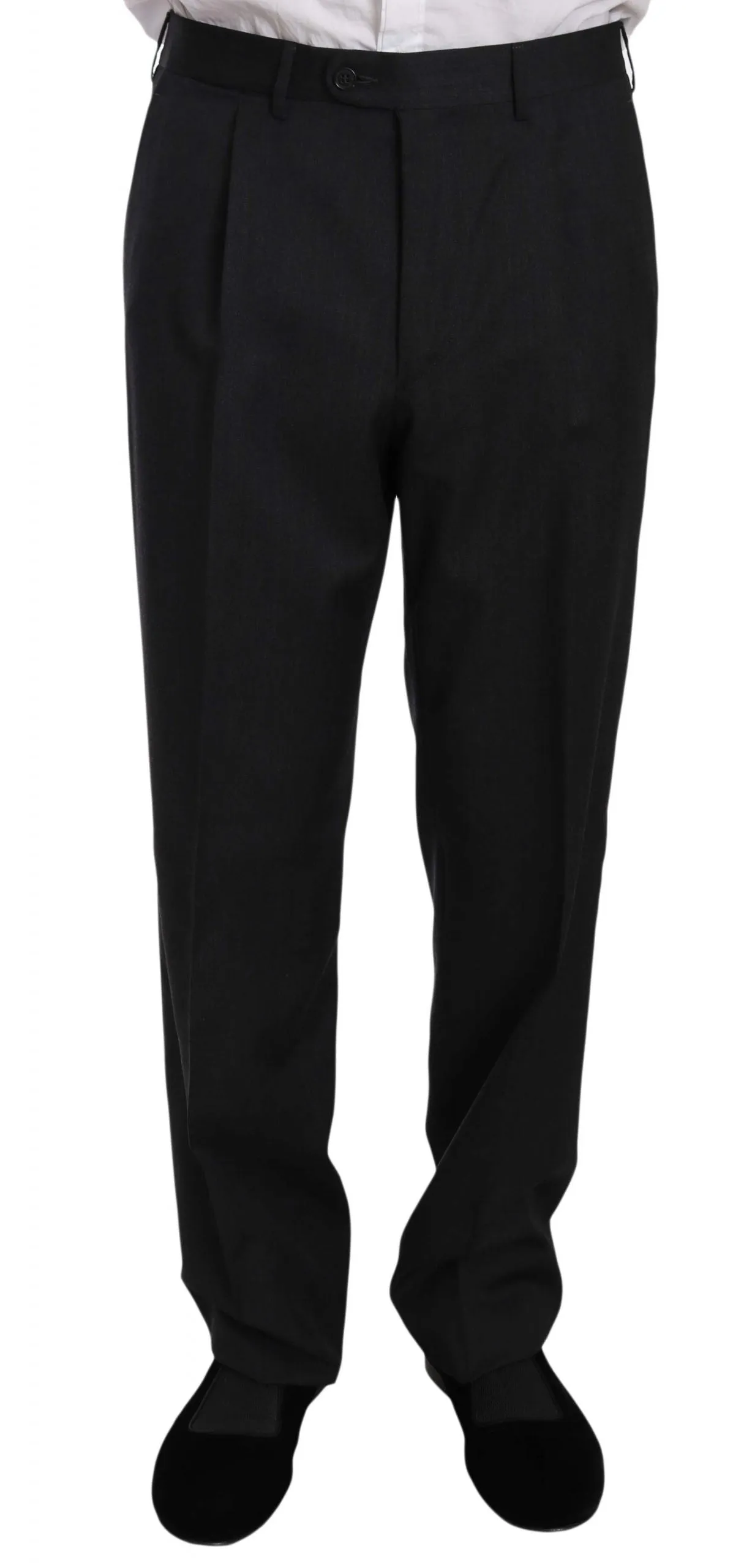 Dark Gray two Piece 3 Button Wool suit