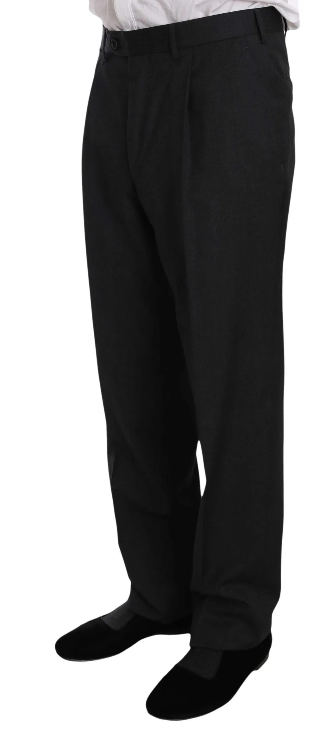 Dark Gray two Piece 3 Button Wool suit