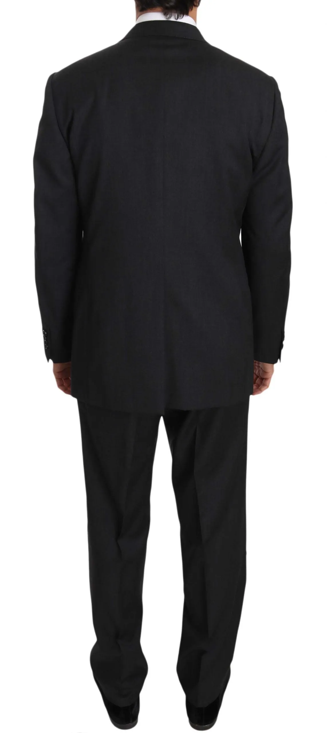 Dark Gray two Piece 3 Button Wool suit