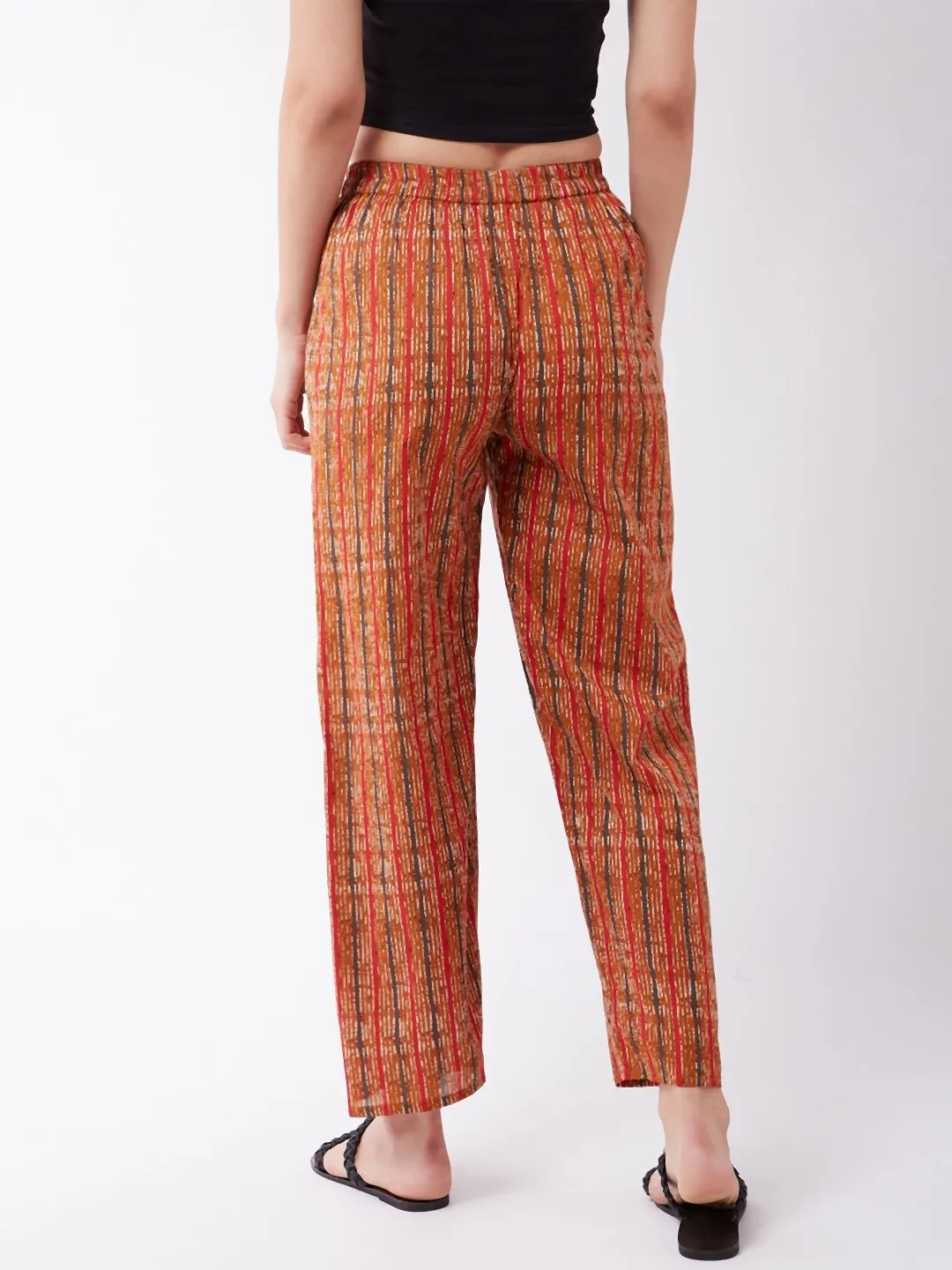Dark Mustard Striped Pant