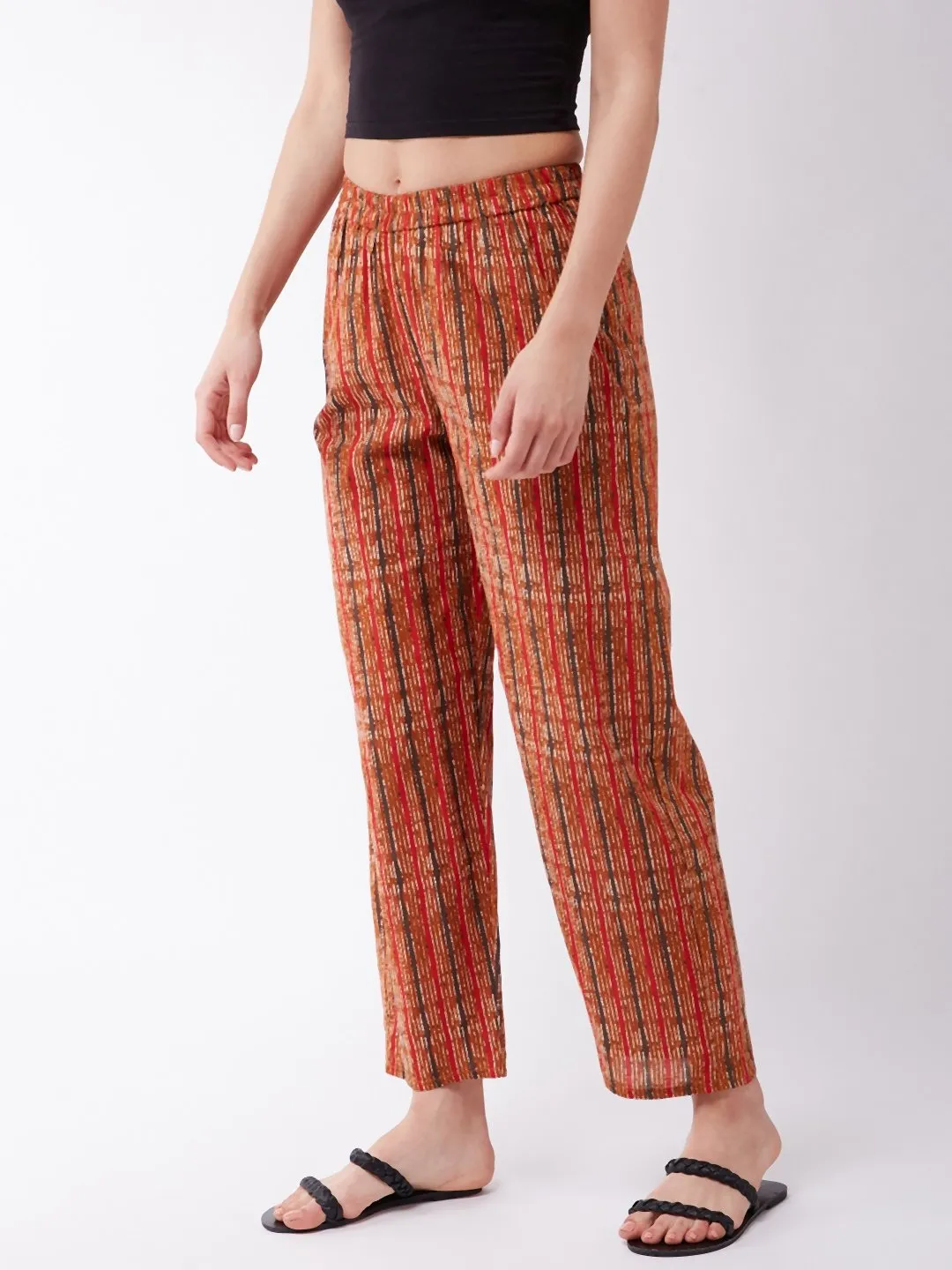 Dark Mustard Striped Pant